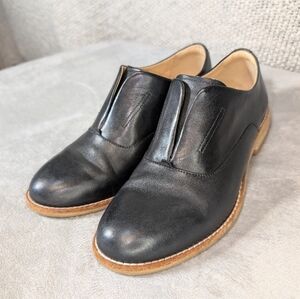 Clark's Edenvale Opal Women's Size 8 Black Leather Slip-On Shoes Loafers